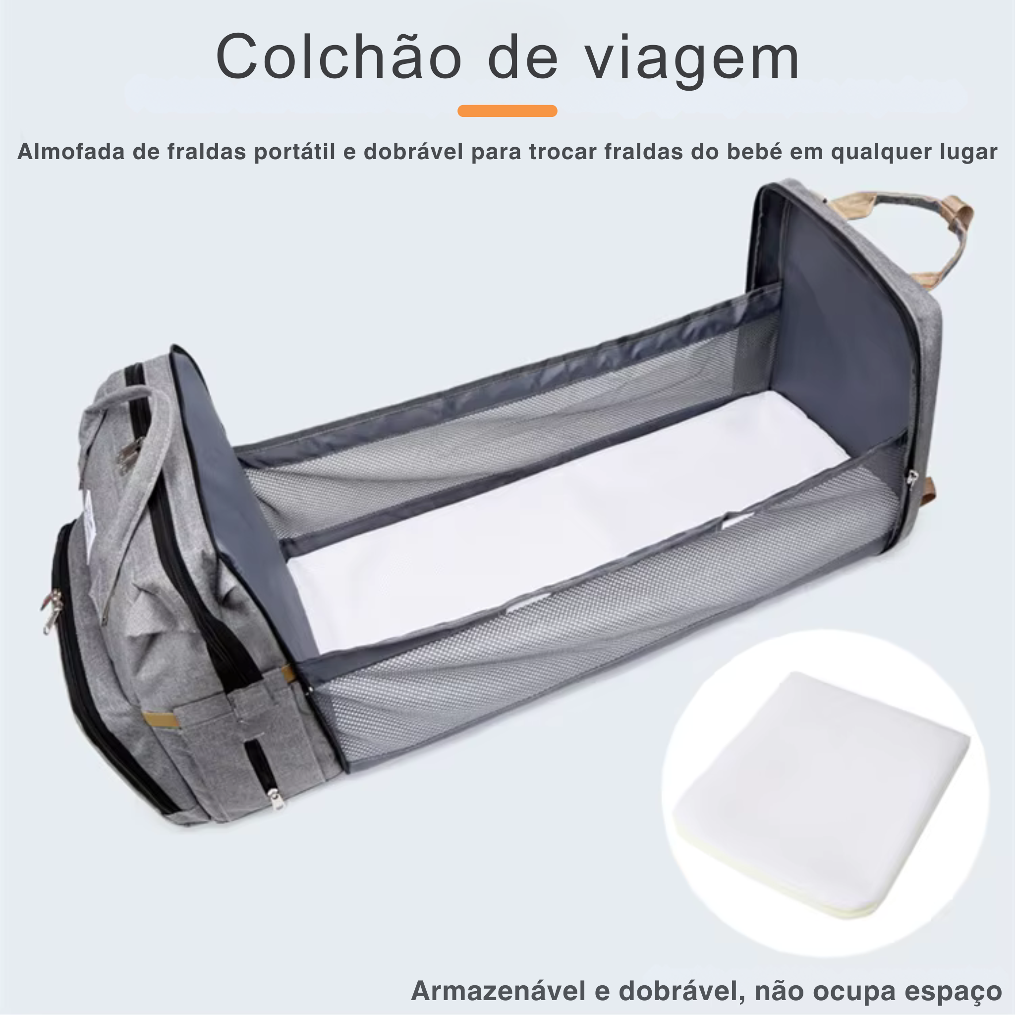 🎒 A Mala de Mudar de Fraldas Nómada 3-em-1: Liberte as Suas Mãos, Proteja o Sono do Seu Bebé