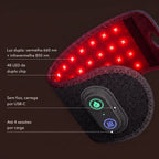 LuxPulso aberto: luz dupla 660 nm + 850 nm, 48 LED, USB-C